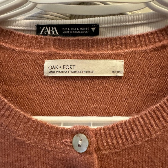 OAK+FORT - Pink Buttonup Sweater - Picture 3 of 4